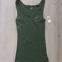 Gap Ribbed Olive Green Tank Top Photo 0