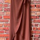 Topshop Bronze  High Low Wrap Flowing Maxi-Length Skirt Photo 4