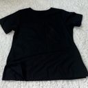 Dickies  womens faux wrap v neck black scrub top pockets stretch short sleeve s Photo 3