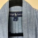 Ralph Lauren  Cotton Chambray Bathrobe Robe Size Medium Tie Waist Pockets Photo 1