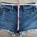 Abercrombie & Fitch The Mom Shorts High Rise Slit Hem Dark Blue Size 8 / 29 Photo 5