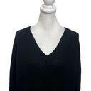 360 Cashmere  Classic V Neck Pullover Sweater Merino Wool Cashmere Black Size M Photo 3