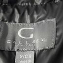 Gallery  Womens Puffer Coat Small Black Hooded Faux Fur Full Zip Winter Outerwear Photo 5