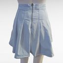 American Eagle  Light Blue Pleated High Waist Tennis Mini Skirt Size 6 Photo 4