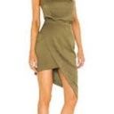 Elliatt NWOT Elliott Camo Asymmetric Satin Cocktail Dress  XS b36.5 Photo 0