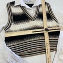 Veronica Beard  Shirt Womens Small White Black Spear Mixed Media Sweater Vest Photo 4