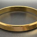 Monet Signed  Vintage Gold Tone Diagonal Textured Bangle Bracelet Small 2.5" Photo 1