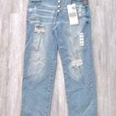 Celebrity Pink Button Fly High Rise Relaxed Straight Jeans Photo 0