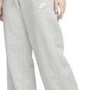 Nike Sportswear Club Fleece Wide Leg High Waisted Jogger Sweatpants Gray NSW L Photo 0