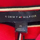 Tommy Hilfiger womens Short Sleeve Mixed Stripe Zip Polo Shirt preppy M Photo 9