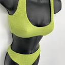 Naked Wardrobe  Swim Lime Smocked 2 Pc Bikini NEW Womens Sz XS Style NW-W0538 Photo 1