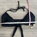 Aerie NWT  Scoop Bikini Top Black Wrap Around Waist Tie Front Halter Medium Photo 4