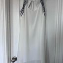 BCBGeneration BCBG Generation White Embroidered Chiffon Mini Dress with Open Back Size M Photo 0