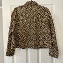 American Eagle Cheetah Leopard Print Cropped Oversize Button Down Shacket Jacket Photo 1