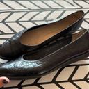 Salvatore Ferragamo  leather textured ballet flats in black size 11 Photo 2