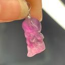 Fluorite clear purple banding lavender cherub child angel pendant carving neckla Purple Photo 6