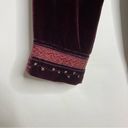 Ralph Lauren Vintage Ralph  Burgundy Velvet Cropped Pants Beaded Size 8 Medium Photo 1