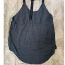 Nike Womens Grey and black dri-fit razorback workout tank Small Photo 1