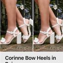 Altar'd State Beige/white Bow Heels! Photo 2