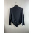 SKIMS  ZIP FRONT LONG SLEEVE ONE PIECE SWIMSUIT in Onyx Size 4XL Photo 5