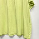 L.L.Bean  Women's Plus 2X Lemon Green 100% cotton VNeck Top Blouse Comfort Tee Photo 1