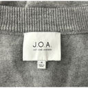 JOA  Sweater Womens Medium Gray Twist Front Cropped Basic Neutral Minimalist Photo 5