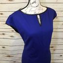 Isaac Mizrahi  Blue Peep Hole Sheath Dress Photo 3