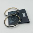 DKNY  Enamel Hoop Earrings in Gold/Black MSRP $38 NWT Photo 3