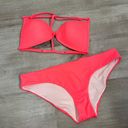 PINK - Victoria's Secret Victoria’s Secret pink neon triangle padded racerback bikini Two Piece Set Photo 0