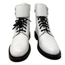 ALLSAINTS  Brigade White Leather Combat Buckle Lace Up Ankle Strap Boot EU 36 Photo 6