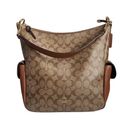 Coach  Pennie C1523 Signature Shoulder Crossbody Bag Purse Handbag Khaki/Redwood Photo 0