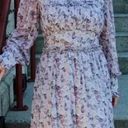 Krass&co Ivy City  Long Sleeve Gray Purple Floral Maxi Dress Size Small Photo 1