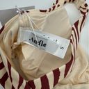 ANDIE  The Portofino Top Zebra Bias Stripe Truffle Bikini Twist Top New Small Photo 4