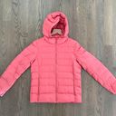 Uniqlo NWOT  Ultra Light Down Parka Hooded Puffer Jacket Pink Coral Rose Medium Photo 1