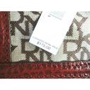 DKNY NEW  Jacquard & Red Leather Nappa HANDBAG Clutch + Chain Purse Photo 2