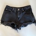 Missguided  Black Cutoff Denim Shorts Size 4 Photo 0