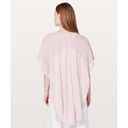 Lululemon  Long Weekend Wrap Transformable Mesh Sweater in Misty Pink One Size Photo 2