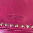 Krass&co AMERICAN LEATHER  Red Crossbody Shoulder bag with brass accents Photo 11