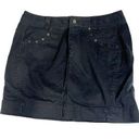 Calvin Klein  Womens Size 4 Black Cotton Stretch Short Mini Skirt Studded Pockets Photo 0