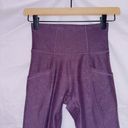 Freely Maroon Burgundy High Waisted Side Pocket Athletic Ankle Leggings size XS Purple Photo 1