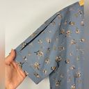 Oak + Fort  Blue Floral Short Sleeve Peplum Blouse Photo 1