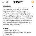 Glyder High Power Legging in Black Pebble Gloss Photo 3