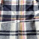 Rachel Zoe  blue wool blend oversized plaid coat size s Photo 5