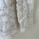 Inc international  Concepts White Long Sleeve Scoopneck Lace Knit Top Medium EUC Photo 2