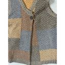 Woolrich  XL Herringbone Colorblock Lambswool Asymmetrical Button Sweater Vest Photo 2