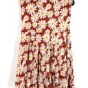 Angie NWT  Women's Daisy Floral V Neck Tired Ruffle Mini Dress Multi-Color Small Photo 2