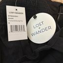 Lost + Wander  Black Babydoll Top with Delicate Hem & Tie Shoulders Size Medium Photo 5