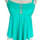 Beachsissi  Ruffle Hem Cross Front Tankini Teal XL New Photo 0