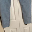 Loft  Modern Skinny Crop Jeans Raw Edge Hem Light Wash Size 25/0 Photo 7