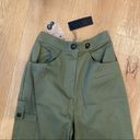 The Range  Structured Twill Cargo Pants in Khaki Green Photo 3